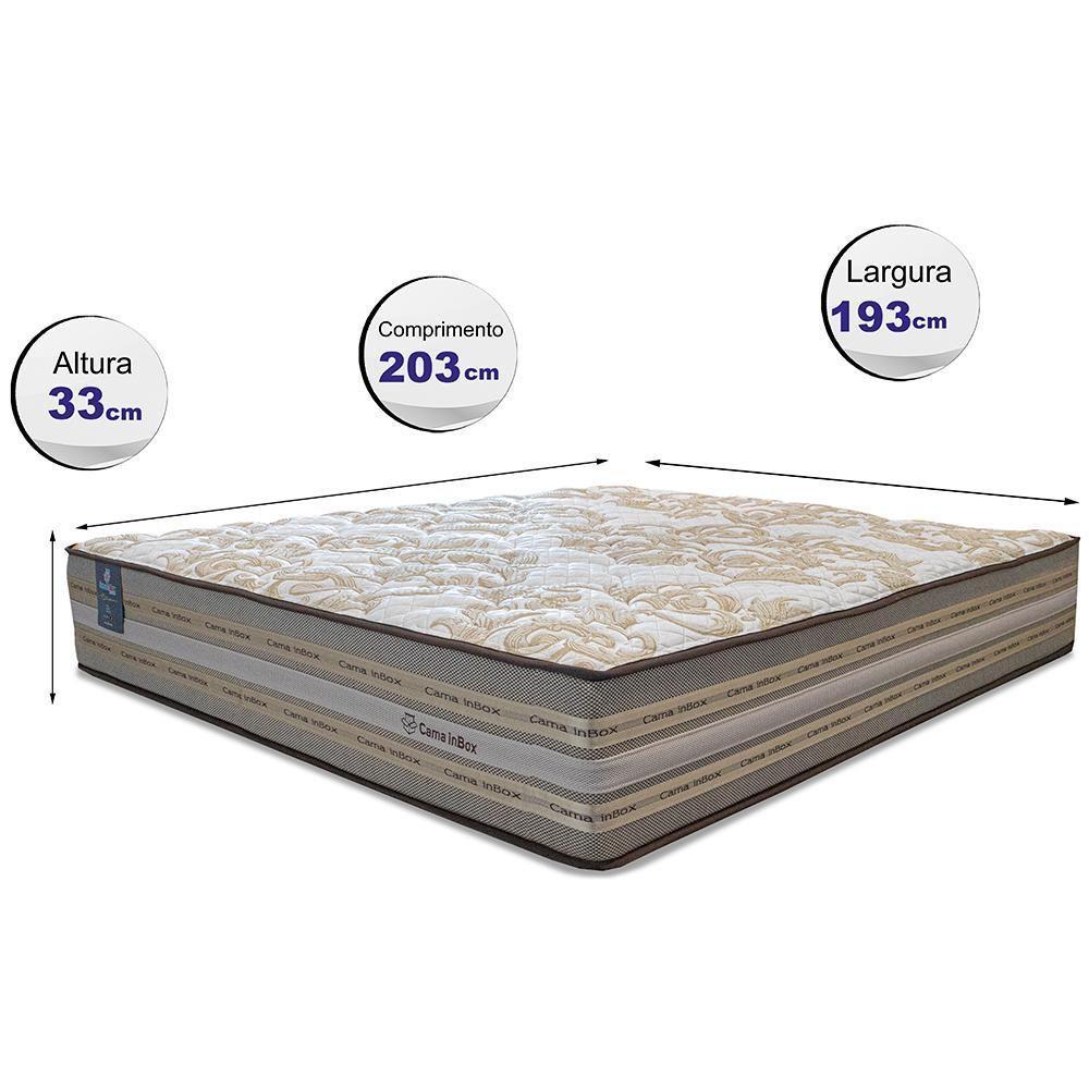 Colchão King Molas Ensacadas Pillow In 193x203x33 Cama Inbox Duo Linem Bege - 6