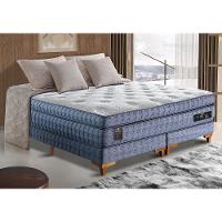 Cama Box Queen Colchão Euro Pillow + Box 158x198x70 Molas Ensacadas Cama Inbox Supreme Confort Gel - 1
