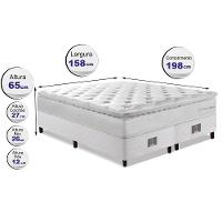 Cama Box Queen Colchão + Box 158x198 Molas Ensacadas Cama Inbox Confort Snow - 4