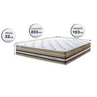 Colchão King De Molas Ensacadas Cama Inbox Select Euro Soft 193x203x32 Bege - 6
