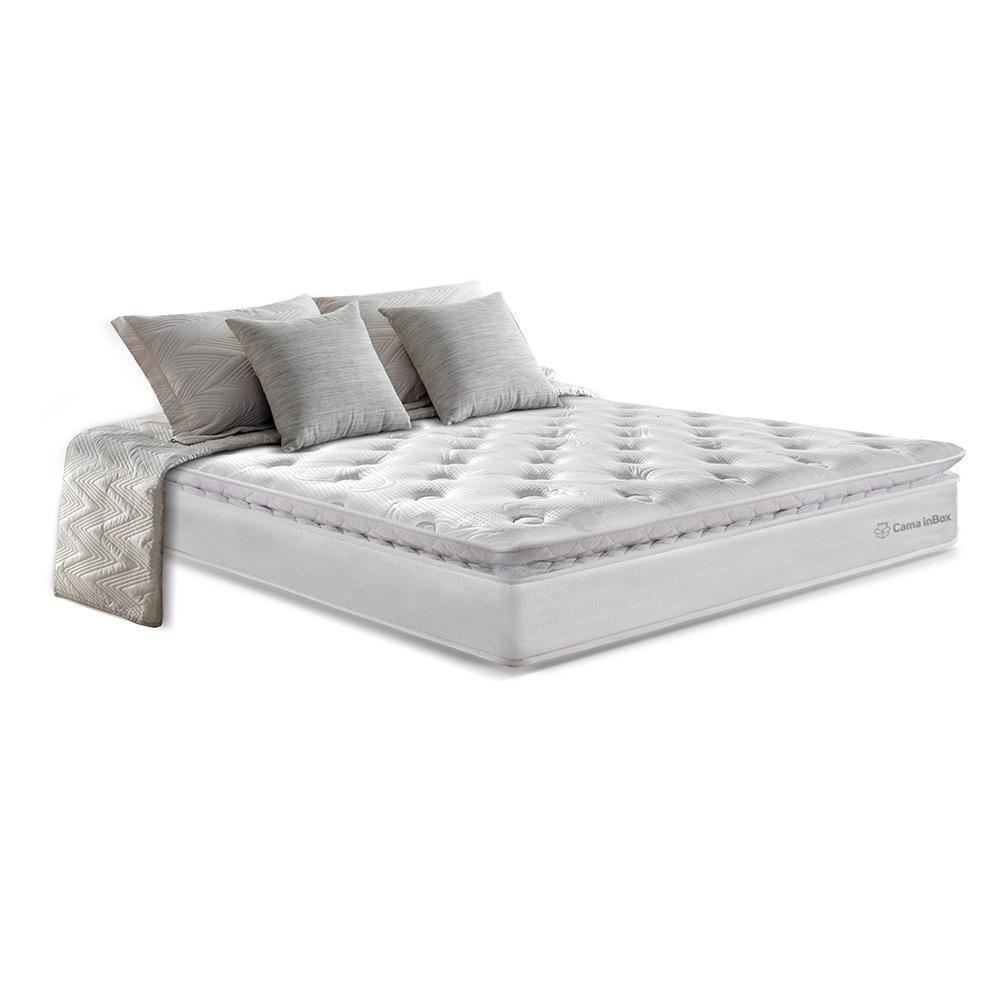 Colchão King Molas Ensacadas 193x203 Cama Inbox Confort Snow - 1