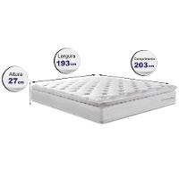 Colchão King Molas Ensacadas 193x203 Cama Inbox Confort Snow - 4