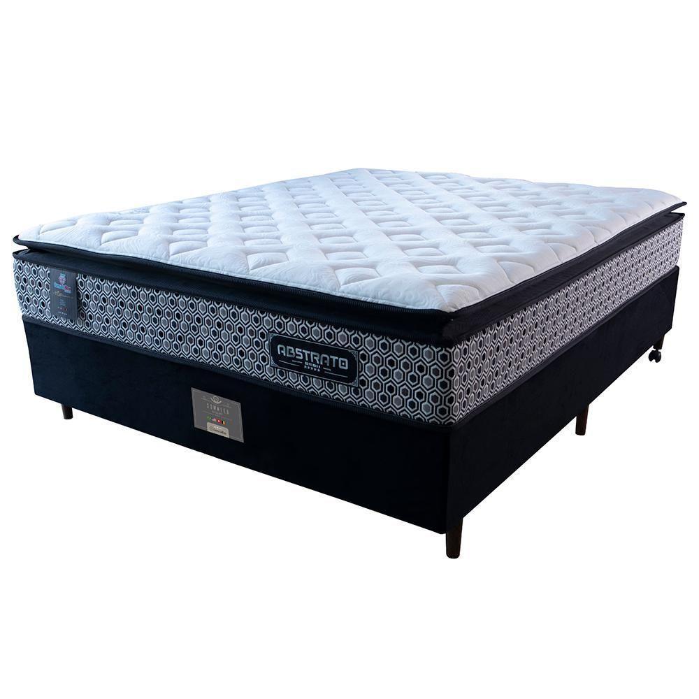 Cama Box Casal Colchão Pillow Top + Box 138x188x70 Molas Ensacadas Cama Inbox Abstrato - 3