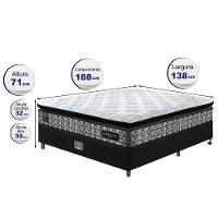 Cama Box Casal Colchão Pillow Top + Box 138x188x70 Molas Ensacadas Cama Inbox Abstrato - 6