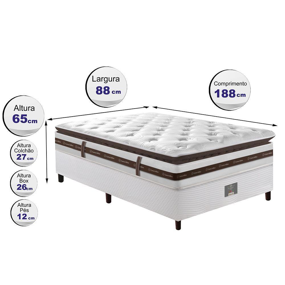 Cama Box Solteiro Colchão + Box 88x188 Molas Ensacadas Cama Inbox Relax Pillow - 5