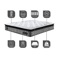 Colchão King Molas Ensacadas Pillow Top 193x203x31 Cama Inbox Abstrato - 5