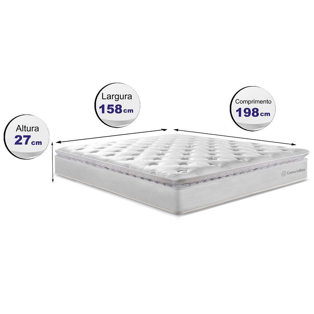 Colchão Queen Molas Ensacadas 158x198 Cama Inbox Confort Snow - 4