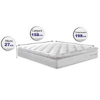 Colchão Queen Molas Ensacadas 158x198 Cama Inbox Confort Snow - 4
