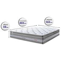 Colchão King De Molas Ensacadas Cama Inbox Select Euro Soft 193x203x32 Cinza - 11