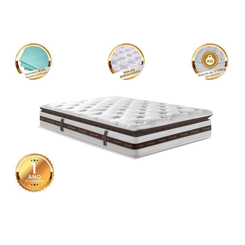 Colchão Solteiro Molas Ensacadas 88x188 Cama Inbox Relax Pillow - 3