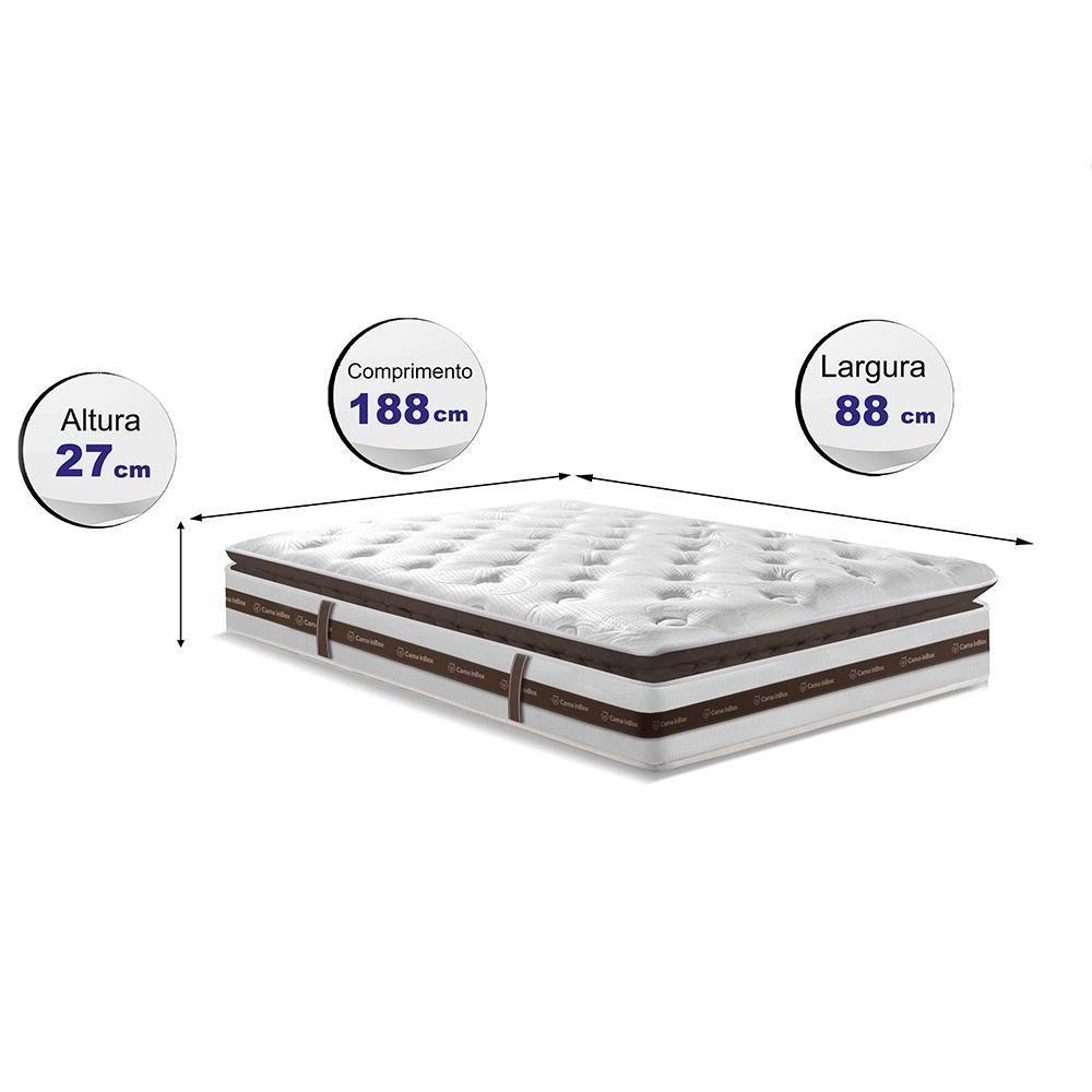 Colchão Solteiro Molas Ensacadas 88x188 Cama Inbox Relax Pillow - 4