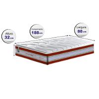 Colchão Solteiro De Molas Ensacadas D33 Cama Inbox Select Firme 88x188x32 Vermelho - 6