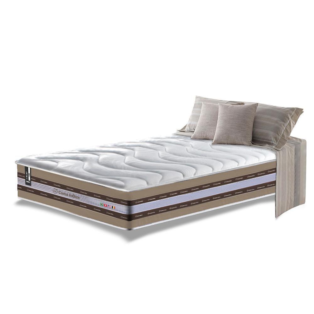 Colchão Solteiro De Molas Ensacadas D33 Cama Inbox Select Firme 88x188x32 Bege - 1