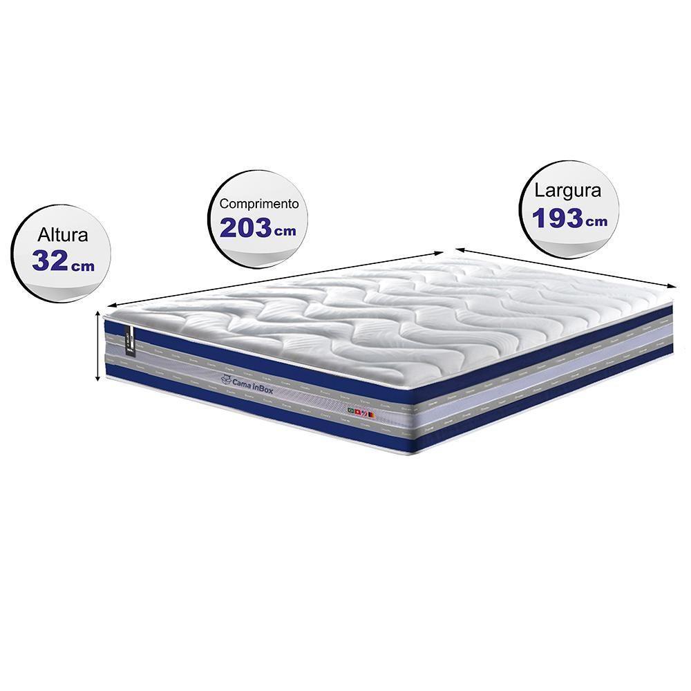 Colchão King De Molas Ensacadas D33 Cama Inbox Select Firme 193x203x32 Azul - 6