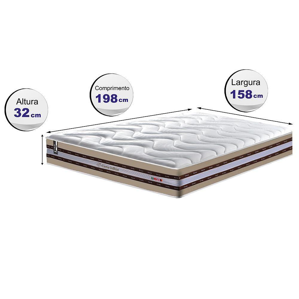 Colchão Queen De Molas Ensacadas D33 Cama Inbox Select Firme 158x198x32 Bege - 6