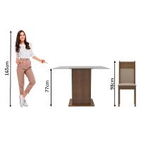 Sala Jantar Dallas Mesa Tampo Vidro 4 Cadeiras Rustic Madesa - 7