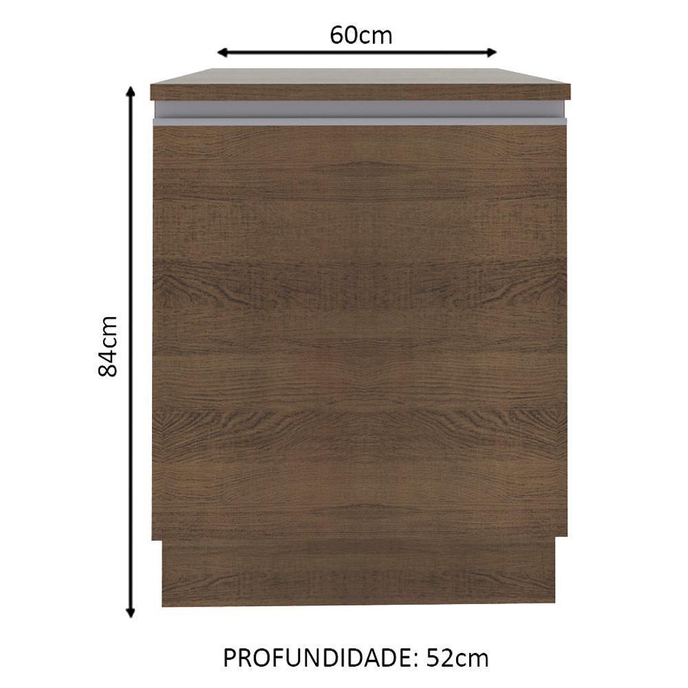 Balcão Glamy 60cm 1 Porta Rustic Madesa - 10