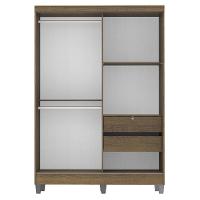 Guarda-Roupas Luke Rustic Com Pés 2 Portas Correr Madesa - 5