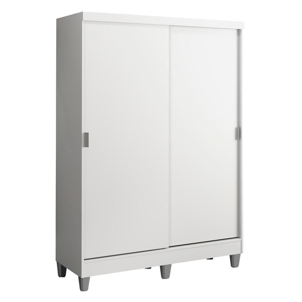 Guarda-Roupas Luke Branco Com Pés 2 Portas Correr Madesa - 11