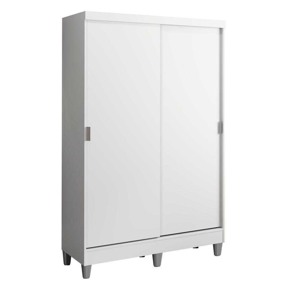 Guarda-Roupas Luke Branco Com Pés 2 Portas Correr Madesa - 2