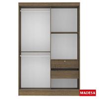 Guarda Roupas Luke Rustic 2 Portas de Correr Madesa - 6