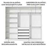 Guarda Roupa Royale Casal 100% MDF 3 Portas Correr Madesa - 5