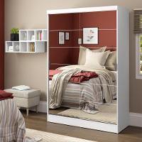 Guarda-Roupas Luke Branco 2 Portas Espelho Correr Madesa - 1