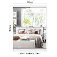 Guarda-Roupas Luke Branco 2 Portas Espelho Correr Madesa - 9