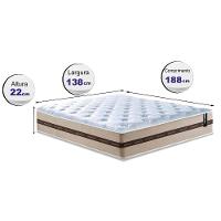 Colchão De Molas Casal Cama Inbox Smart Pró 138x188x22 Bege - 4