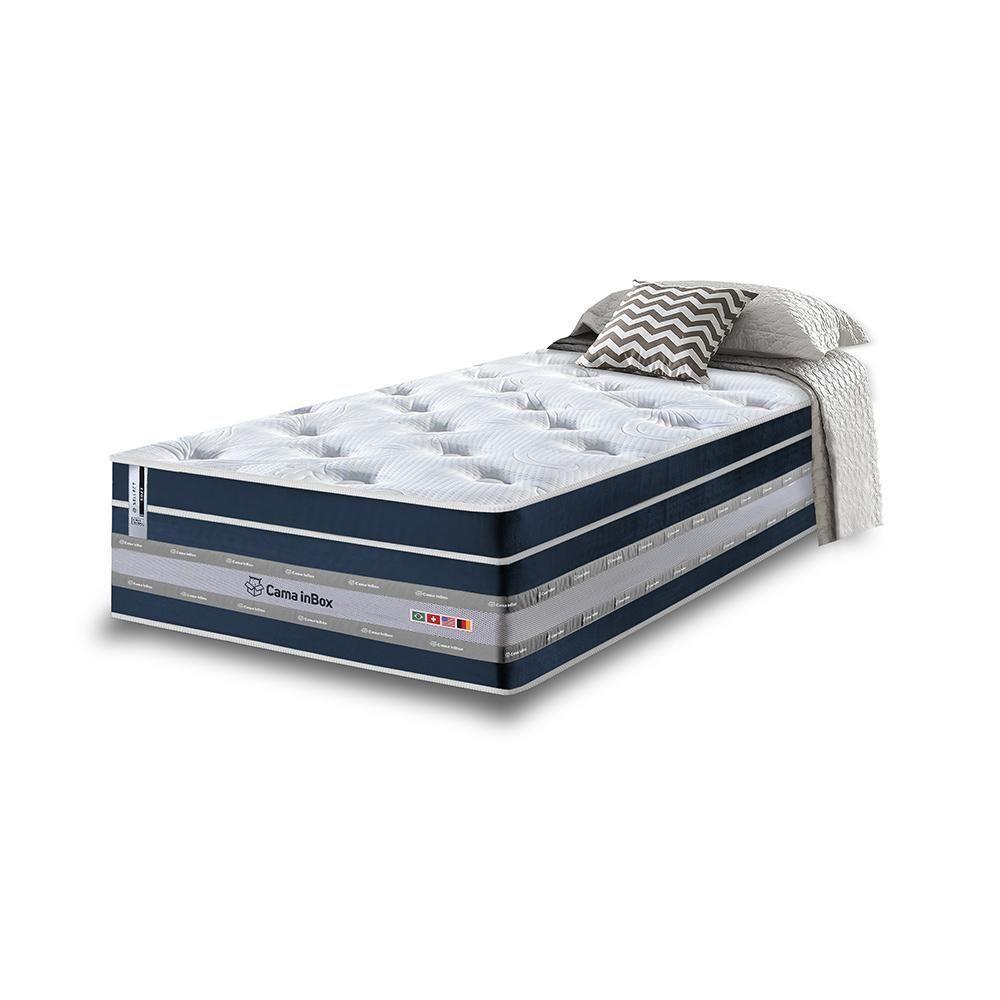 Colchão Solteiro De Molas Ensacadas Cama Inbox Select Euro Soft 88x188x32 Azul - 1