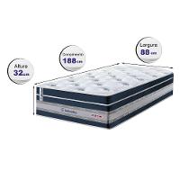 Colchão Solteiro De Molas Ensacadas Cama Inbox Select Euro Soft 88x188x32 Azul - 6