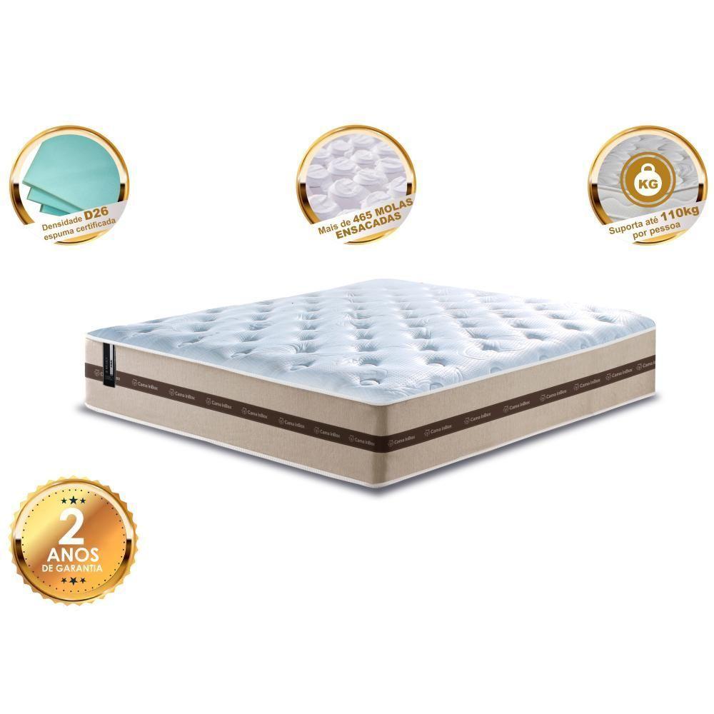 Colchão Casal De Molas Ensacadas Cama Inbox Select Basic 138x188x26 Bege - 5
