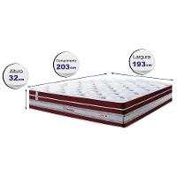 Colchão King De Molas Ensacadas Cama Inbox Select Euro Soft 193x203x32 Vinho - 14