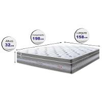 Colchão Queen De Molas Ensacadas Cama Inbox Select Euro Soft 158x198x32 Cinza - 6