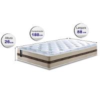 Colchão Solteiro De Molas Ensacadas Cama Inbox Select Basic 88x188x26 Bege - 5