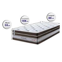 Colchão Solteiro De Molas Ensacadas Cama Inbox Select Euro Soft 88x188x32 Café - 6