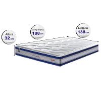 Colchão Casal De Molas Ensacadas D33 Cama Inbox Select Firme 138x188x32 Azul - 16