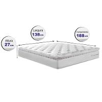Colchão Casal Molas Ensacadas 138x188 Cama Inbox Confort Snow - 7