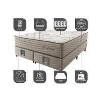 Cama Box Queen Colchão Euro + Box 158x198x71 Molas Ensacadas Cama Inbox Ocean Bege - 5