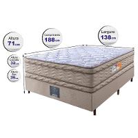 Cama Box Casal Colchão Ortopédico + Box 138x188x71 Double Face Espuma D33 Dourado - 6