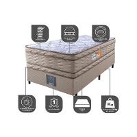 Cama Box Solteiro Colchão Ortopédico + Box 88x188x71 Double Face Espuma D33 Dourado - 5