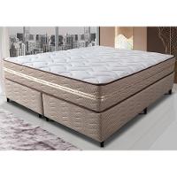 Cama Box Super King (colchão + Box) 193x203x60 De Molas Ensacadas Cama Inbox Smart Gold Bege - 1