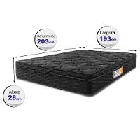 Colchão King Ortopédico Black 193x203x28 One Face Espuma D33 Preto - 6