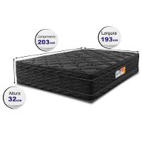 Colchão King Ortopédico Black 193x203x32 Double Face Espuma D33 Preto - 11