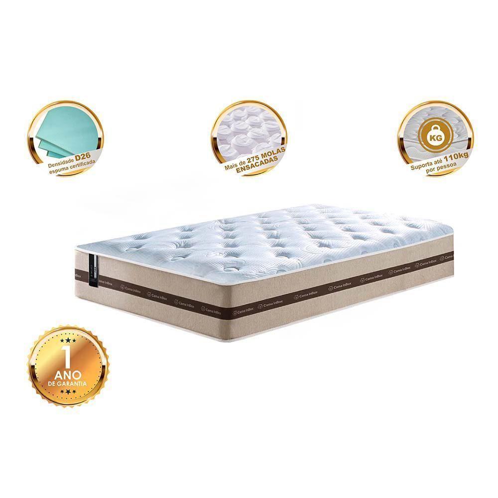 Colchão De Molas Ensacadas Solteiro Cama Inbox Smart 88x188x22 Bege - 3
