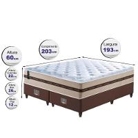Conjunto Cama Box King (colchão + Box) De Molas Ensacadas Cama Inbox Smart 193x203x60 Bege - 4