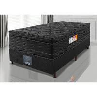 Cama Box Solteiro Colchão Ortopédico Black + Box 88x188x71 Double Face Espuma D33 Preto - 1
