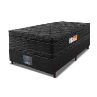 Cama Box Solteiro Colchão Ortopédico Black + Box 88x188x71 Double Face Espuma D33 Preto - 3