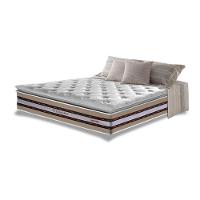 Colchão King De Molas Ensacadas D33 Com Pillow Top Cama Inbox Select 193x203x32 Bege - 1