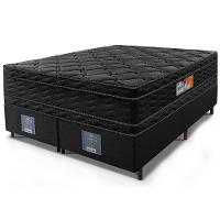 Cama Box King Colchão Ortopédico Black + Box 193x203x71 Double Face Espuma D33 Preto - 3
